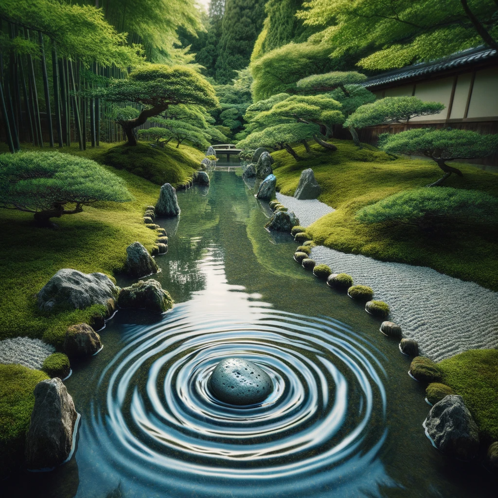 A rock in the water